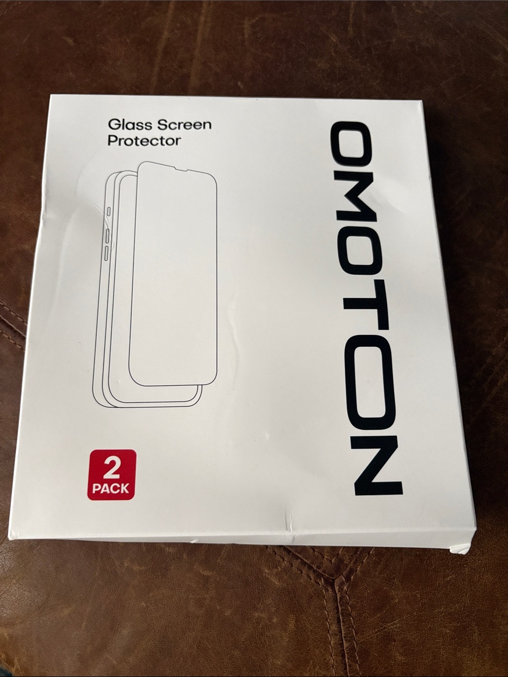 OMOTON Glass Screen Protector (White) - 2 Pack